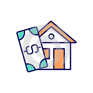 Home buying process RGB color icon