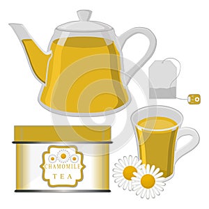 Home camomile tea cup