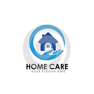 home care logo design template. home vector icon