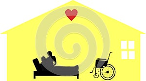 Home care for seniors illustration