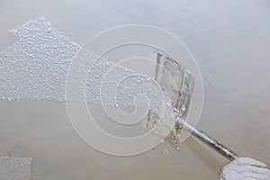 Home ceiling drywall demolition popcorn ceiling texture