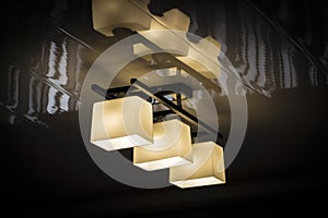 Home ceiling light closeup