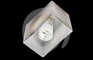 Home ceiling light closeup