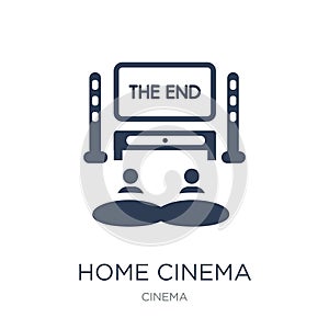 home cinema icon. Trendy flat vector home cinema icon on white b