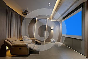 home cinema room. 3d rendering