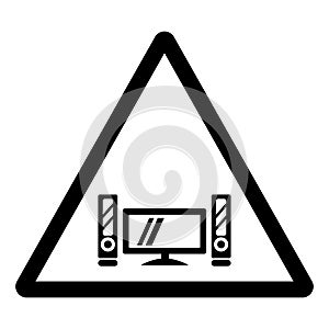 Home Cinema Symbol Sign,Vector Illustration, Isolate On White Background Label. EPS10