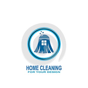 Home cleaning logo, cleaning service icon