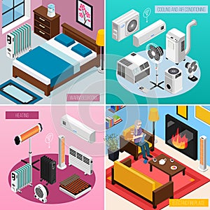 Home Climate Isometric Concept