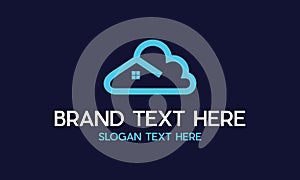 Home Cloud Modern Abstract Business Technology Logo