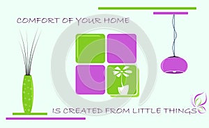 Home comfort, vector illustration