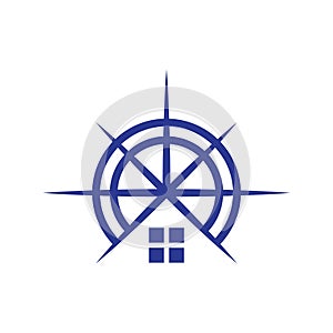 Home compass logo design