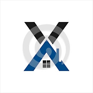 Home concept logo X modern