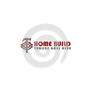 Home Construction Concept Logo Design Template Isolated on white background