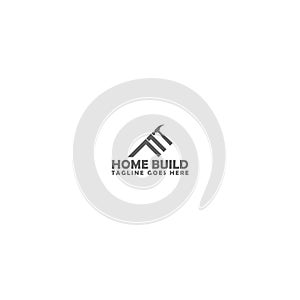 Home Construction Concept Logo Design Template with shadow