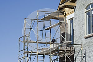 Home construction Scaffolding photo