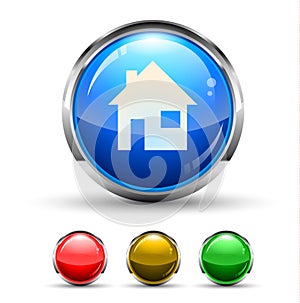 Home Cristal Glossy Button photo