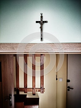 Home crucifixes. Artistic look.