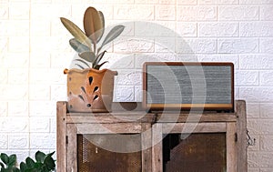 Home decor ideas with a classic Bluetooth speaker photo