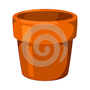 Home decoration vase. Illustration of flower pot.