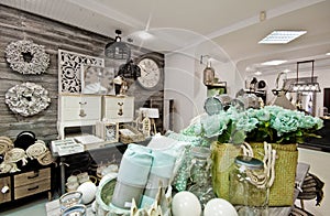 Home decorations shop interior