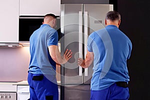 Home delivery of appliance for refrigerator installation