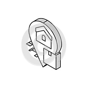 home delivery service free shipping isometric icon vector illustration