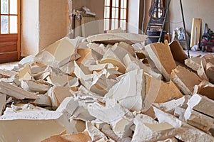 Home demolition debris photo