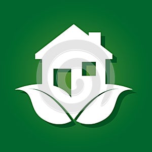 Home desgin over green background vector illustration