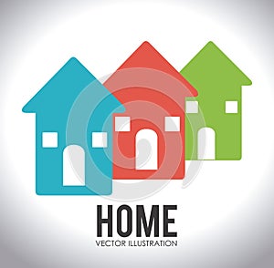 Home desgin over white background vector illustration