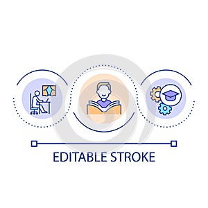 Home education loop concept icon