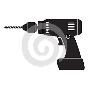 Home electric drill icon. Simple illustration of home electric drill vector icon for web design isolated on white background