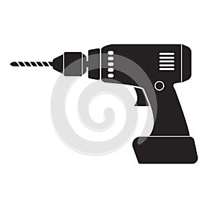 Home electric drill icon. Simple illustration of home electric drill vector icon for web design isolated on white background photo