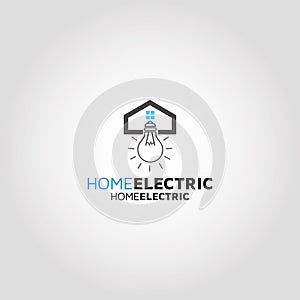 Home Electric Vector logo design template