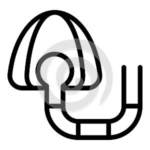 Home equipment mask icon outline vector. Medical oxygen