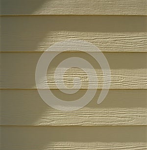 Home exterior with painted clapboard wood siding.