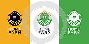 Home farm logo design vector