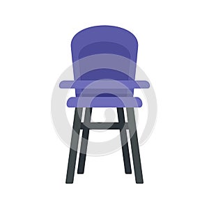 Home feeding chair icon flat isolated vector