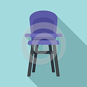 Home feeding chair icon, flat style