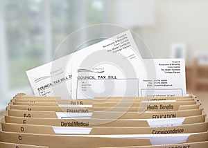Home filing dividers for council tax