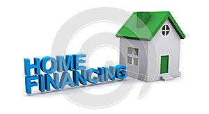 Home financing on white