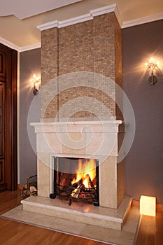 Home fireplace photo