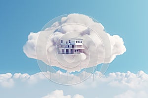 Home floating on clouds clear style