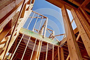 Home framing a construction of a house framed of a under construction building