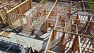 Home framing a single family under construction