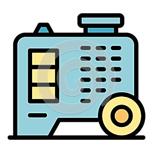 Home generator icon vector flat