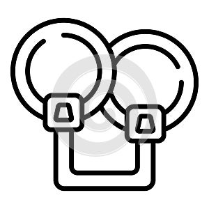 Home handcuff icon outline vector. Hand jail