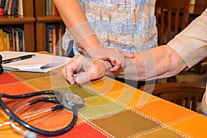 Home Healthcare Nurse Patient Vital Signs photo