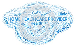 Home Healthcare Provider word cloud.