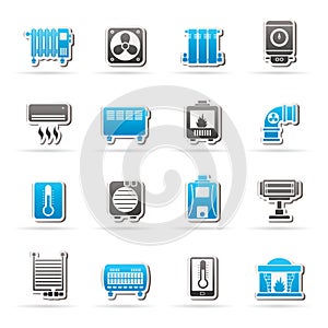 Home Heating appliances icons