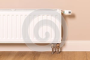 Home heating radiator in modern living room